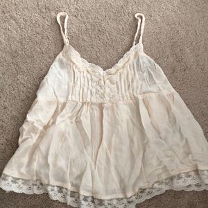 Short baby pink lace tank!